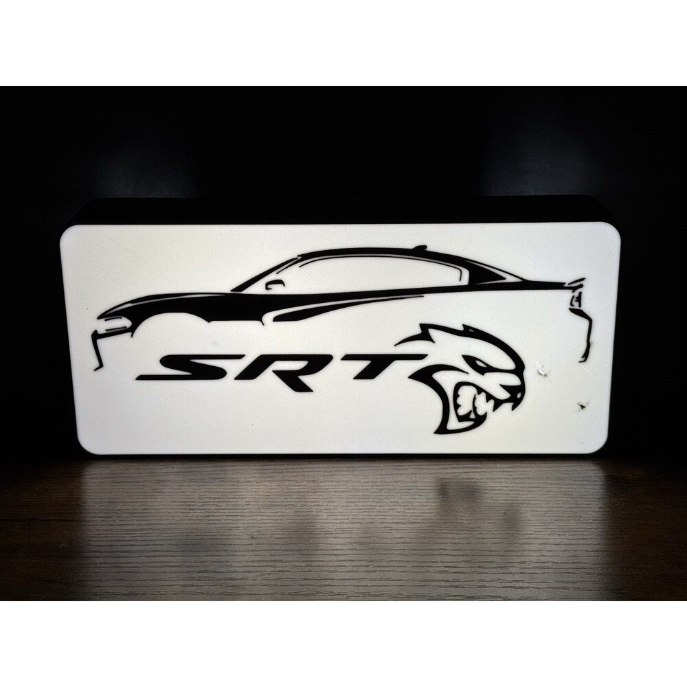 Custom Ligh Box Inspired By SRT Hellcat Sign Lamp Error Print